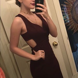 Maroon homecoming dress